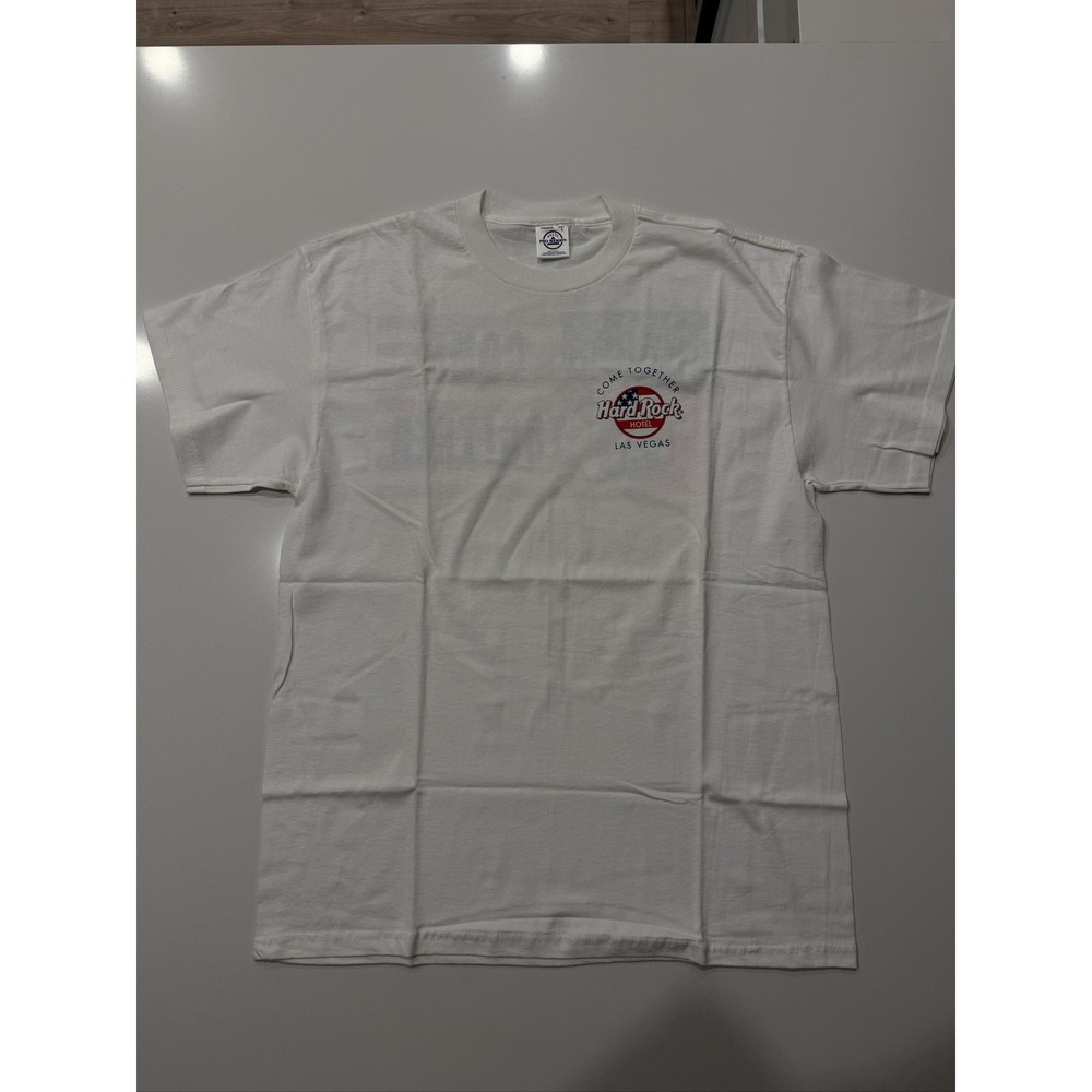 Hard Rock Hotel Las Vegas Come Together T-Shirt L White Graphic Tee Delta